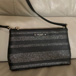 Kate Spade Black and Glitter Crossbody